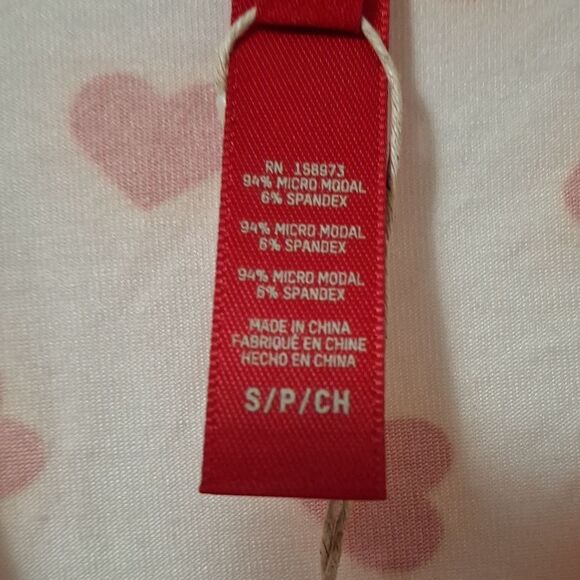 Skims Limited Addition Ruby and Marble Heart Sleep Top Size Small Womens NWT - Picture 6 of 7